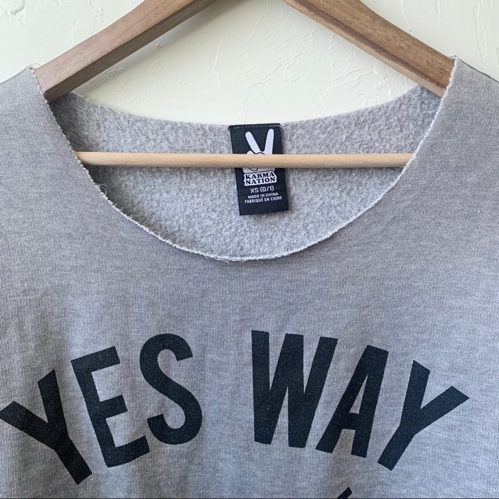 Yes Way Rose graphic pullover sweatshirt gray XS - Picture 4 of 7